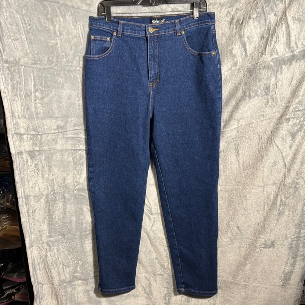 Style & co Women's Jeans 16 petite new but washed dark blue wash